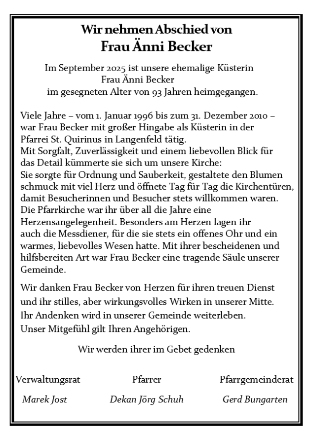 2025 Abschied Änni Becker
