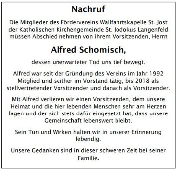 Nachruf Förderverein