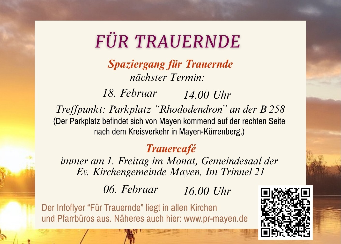 Trauer Pfarrbrief Februar